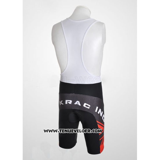 2010 Maillot Ciclismo Rock Racing Noir et Rouge Manches Courtes et Cuissard